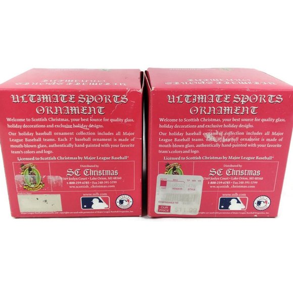 Lot of 2 St. Louis Cardinals MLB Baseball Scottish Christmas 2005 Ornaments - Picture 5 of 11